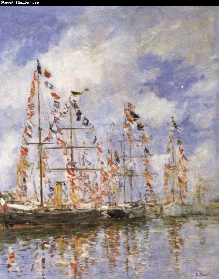 Eugene Boudin Sailing Ships at Deauville